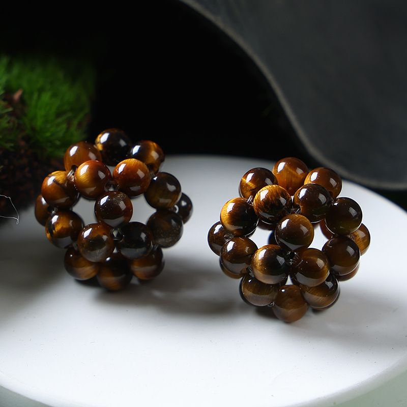 Handmade Crystal Stone Beads Ball Shape 1PCS